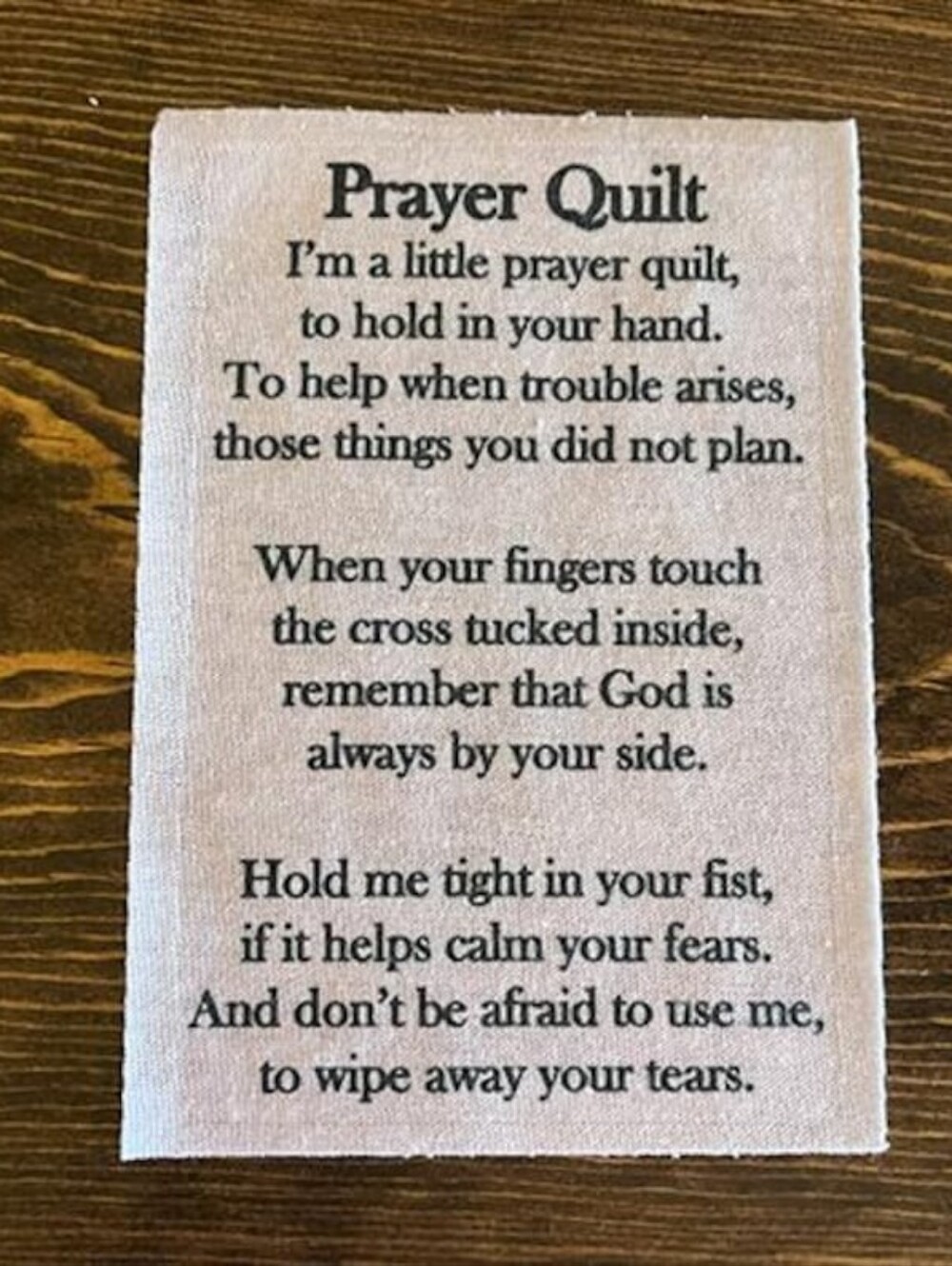 Christian Prayer Quilt Text Panel Mini Pocket Fabric for Sewing Projects